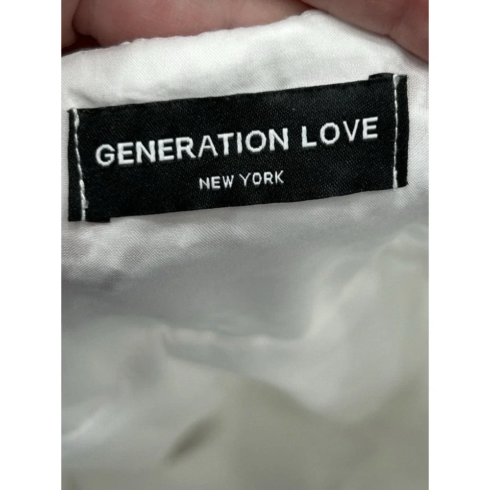 Generation Love Womens Rosie Dress Floral Lace Overlay V-Neck White Size M? NWOT